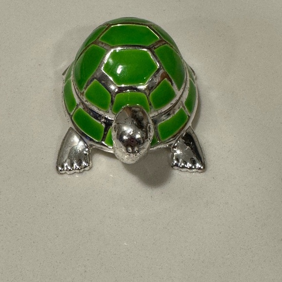 REED & BARTON - JUNGLE PARADE TURTLE TOOTH FAIRY BOX - Picture 3 of 4
